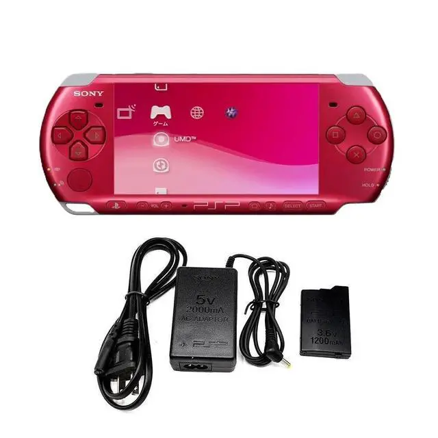 Alt view image 2 of 5 - Sony PlayStation Portable PSP-3000 Handheld Gaming Console Red