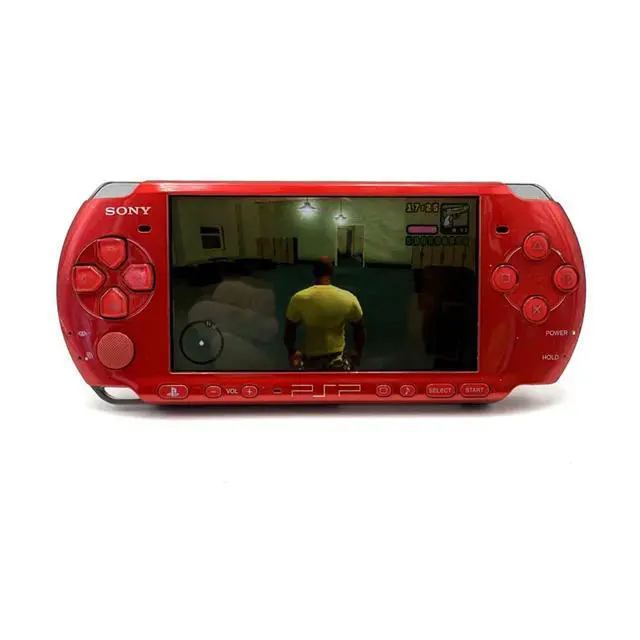 Alt view image 4 of 5 - Sony PlayStation Portable PSP-3000 Handheld Gaming Console Red