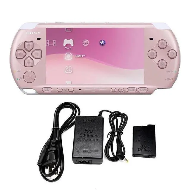Alt view image 3 of 4 - Sony PlayStation Portable PSP-3000 Handheld Gaming Console Blossom Pink