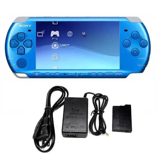 Alt view image 2 of 5 - Sony PlayStation Portable PSP-3000 Handheld Gaming Console Blue