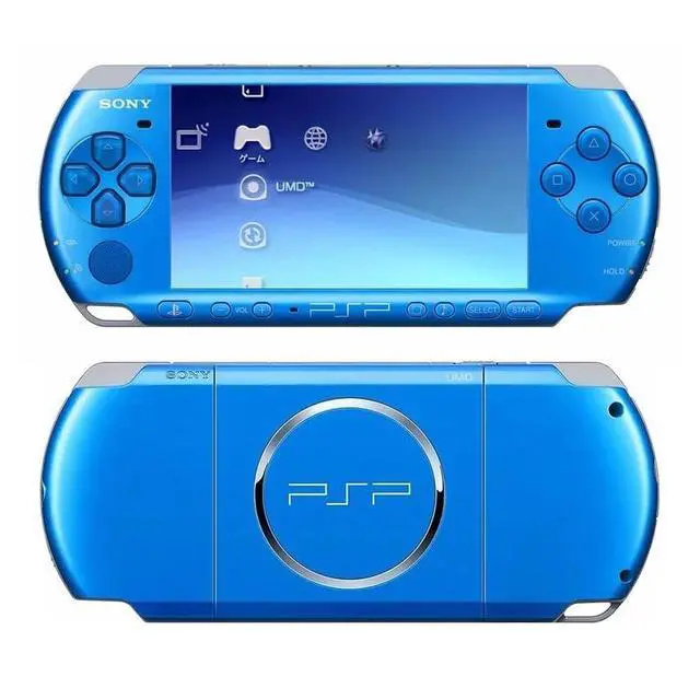 Alt view image 3 of 5 - Sony PlayStation Portable PSP-3000 Handheld Gaming Console Blue