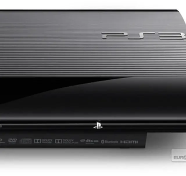 Alt view image 3 of 5 - Sony PlayStation 3 Super Slim 500GB Console with Two Retrofam Controllers  Black