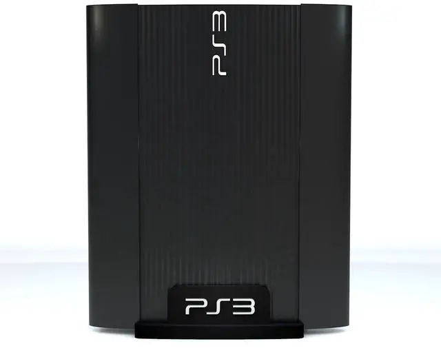 Alt view image 4 of 5 - Sony PlayStation 3 Super Slim 500GB Console with Two Retrofam Controllers  Black