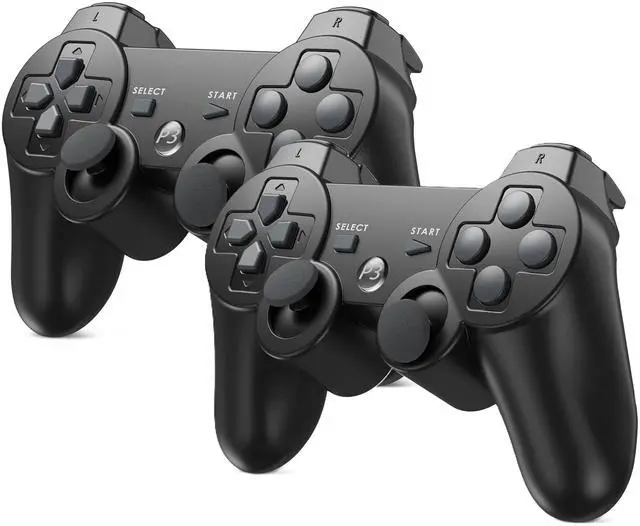 Alt view image 5 of 5 - Sony PlayStation 3 Super Slim 500GB Console with Two Retrofam Controllers  Black