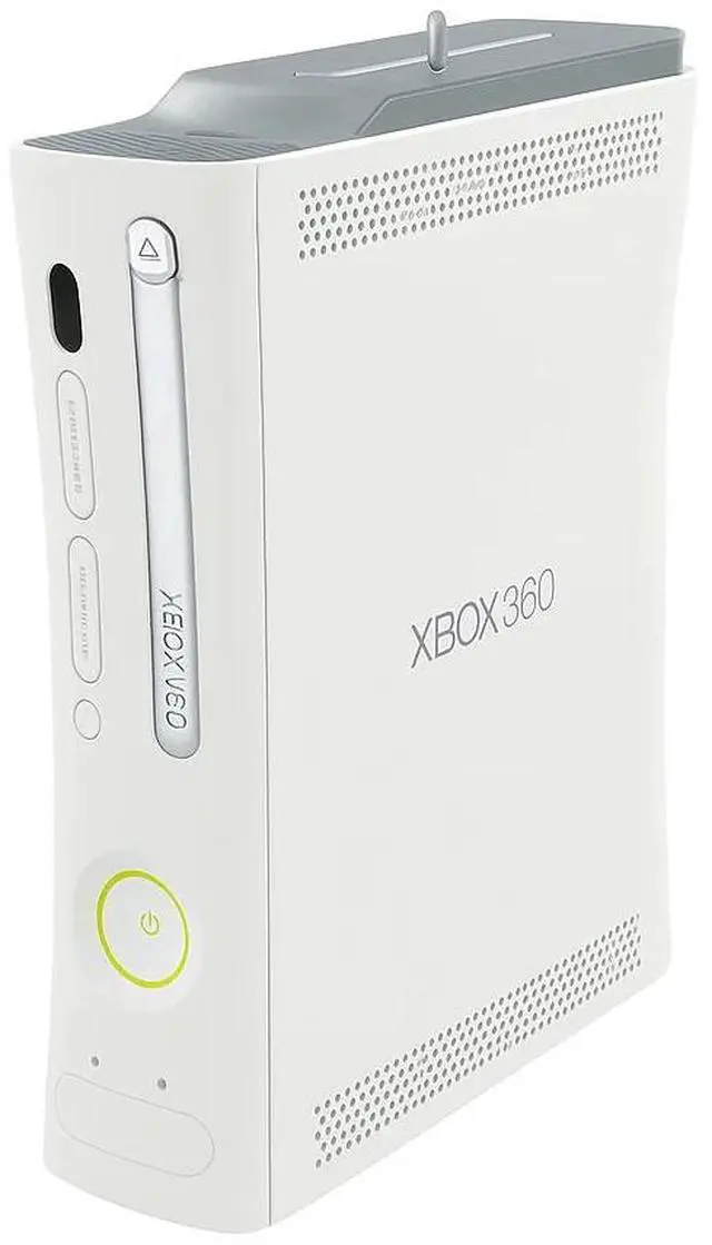Alt view image 4 of 5 - Microsoft Xbox 360 Original Console with Two Retrofam Controllers White