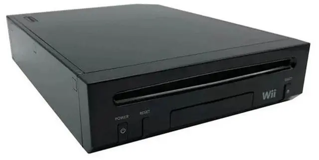 Alt view image 5 of 6 - Nintendo Wii Console Wii Game System Black with Mario Kart Premium Bundle