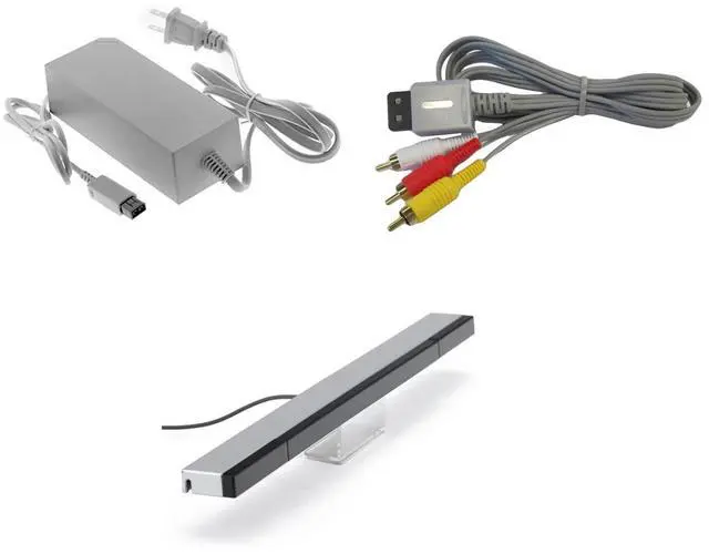 Alt view image 2 of 5 - Nintendo Wii Console with Super Mario Bros with Two Retrofam Remotes and Nunchuks, Black (Refurbished)