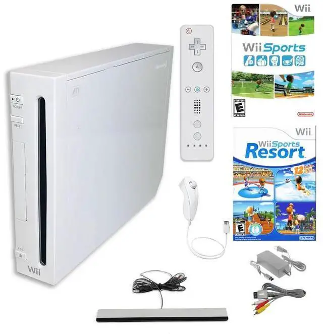Main image of Nintendo Wii Console Wii Game System White with Wii Sports & Sports Resort (Refurbished)