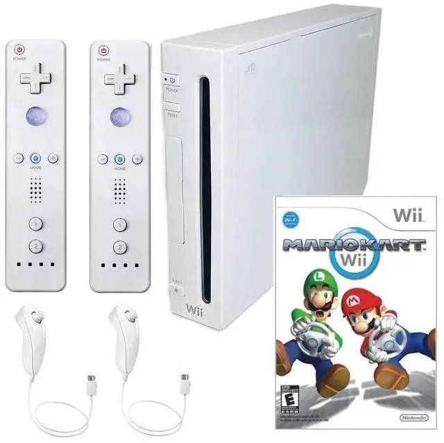 Main image of Nintendo Wii Console Wii Game System with Mario Kart 2 Remotes & Nunchuks