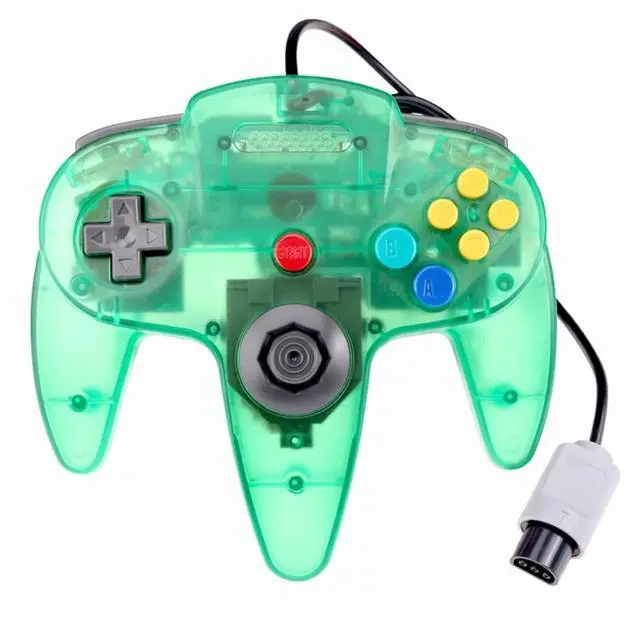 Main image of RetroFam Wired Game Controller for Nintendo 64 N64 Game Console, Transparent Green