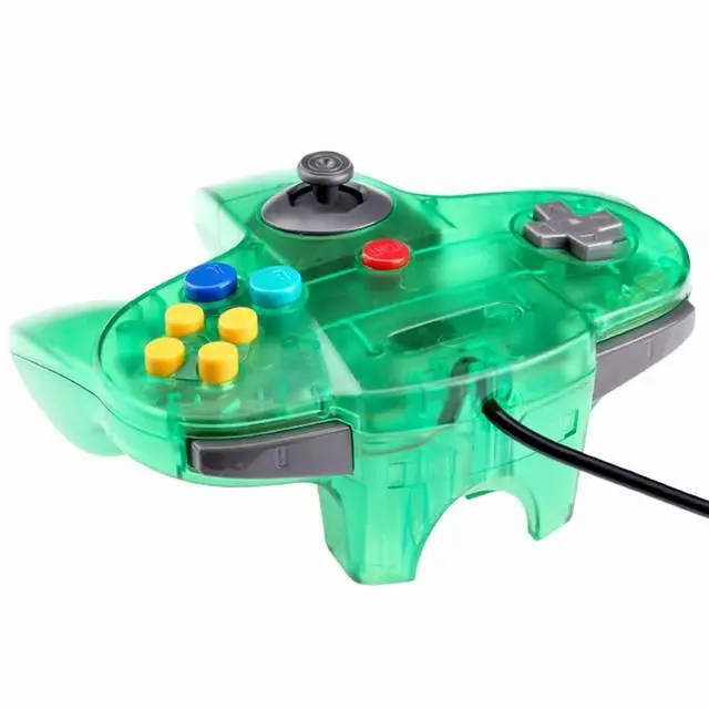 Alt view image 4 of 5 - RetroFam Wired Game Controller for Nintendo 64 N64 Game Console, Transparent Green