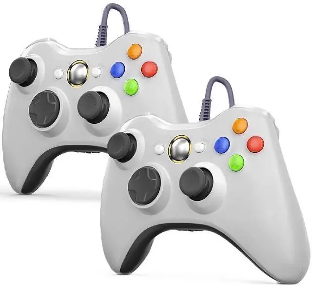Main image of RetroFam 2 Pack Wired Game Controller compatible with Xbox 360 Game Console, White