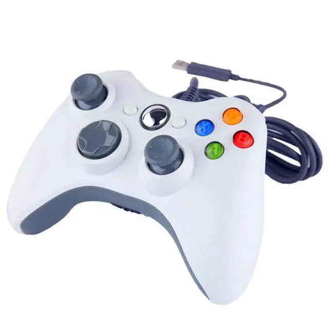 Alt view image 4 of 5 - Retrofam 2 Pack Wired Game Controller Compatible with Microsoft Xbox 360 Game Console, White