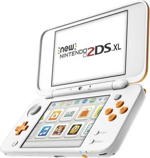 Alt view image 3 of 4 - Nintendo 2DS XL Portable Gaming Console, White & Orange