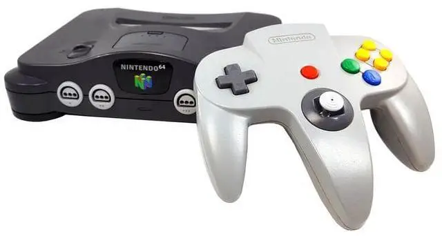 Main image of Nintendo 64 Video Game Console with Controller and Cables