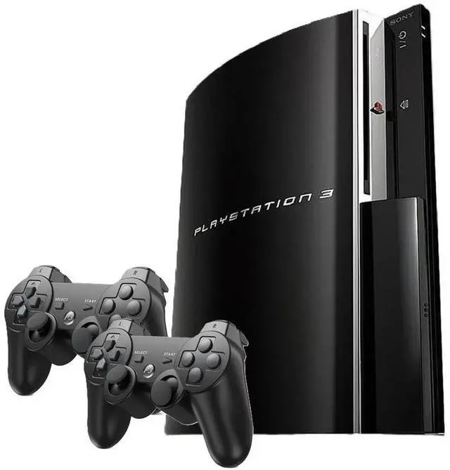Main image of Sony Playstation 3 PS3 Console Original 40GB Black with Two Retrofam Controllers