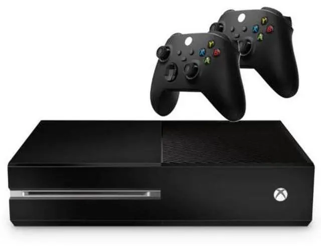 Main image of Microsoft Xbox One Game Console 500GB Black with Two Retrofam Controllers