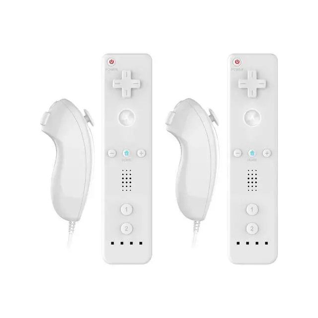 Alt view image 4 of 7 - Nintendo Wii Gaming Console White Bundle with Wii Sports, 2 Remotes & Nunchuks