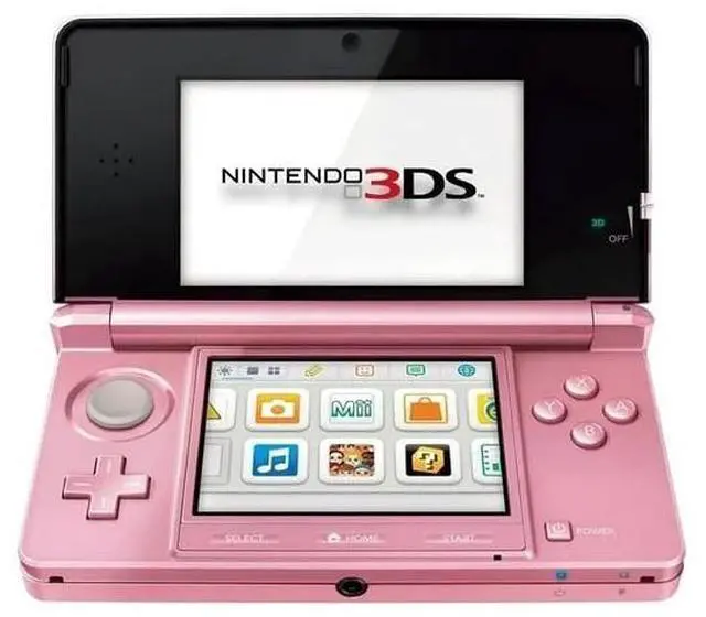 Alt view image 3 of 5 - Nintendo 3DS Handheld Gaming Console - Pearl Pink Bundle with RetroFam 32GB SD Card & Glass Screen Protector