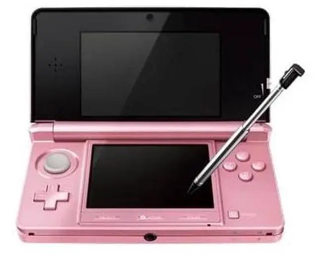 Alt view image 4 of 5 - Nintendo 3DS Handheld Gaming Console - Pearl Pink Bundle with RetroFam 32GB SD Card & Glass Screen Protector