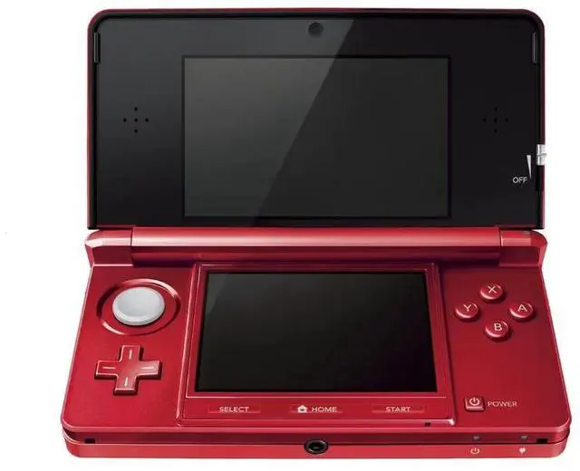 Alt view image 3 of 6 - Nintendo 3DS Handheld Gaming Console - Metallic Red Bundle with RetroFam 32GB SD Card & Glass Screen Protector