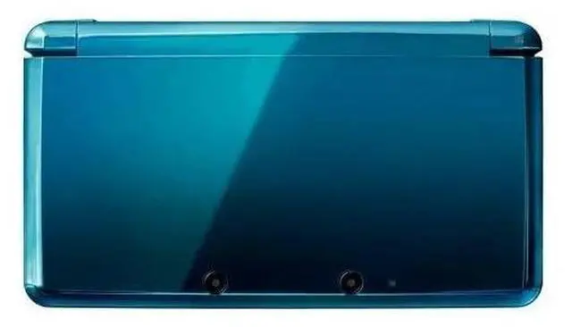Alt view image 4 of 5 - Nintendo 3DS Handheld Gaming Console - Aqua Blue Bundle with RetroFam 32GB SD Card & Glass Screen Protector