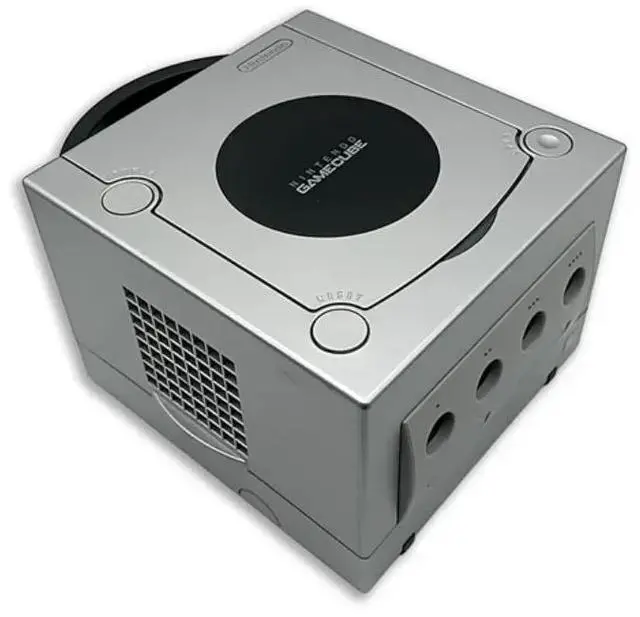 Alt view image 5 of 6 - Nintendo GameCube Game Console Bundle with 2 Retrofam Controllers (Silver) & Metroid Prime Game