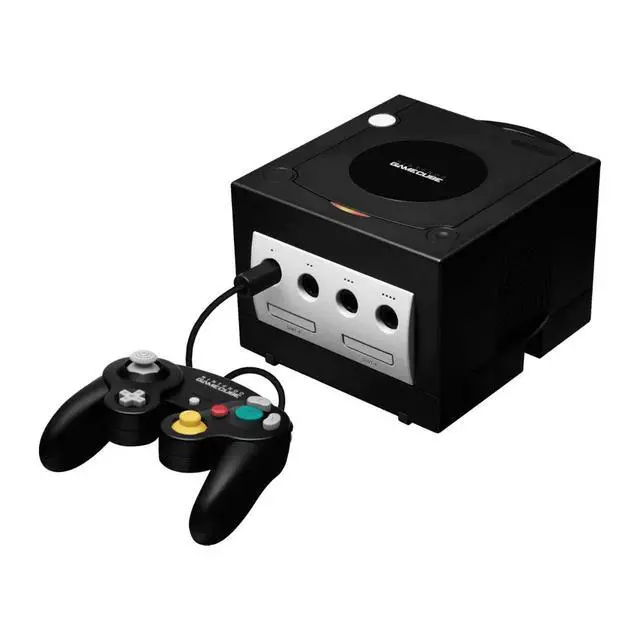 Alt view image 7 of 7 - Nintendo GameCube Game Console Bundle with 2 Retrofam Controllers (Black) & Metroid Prime Game