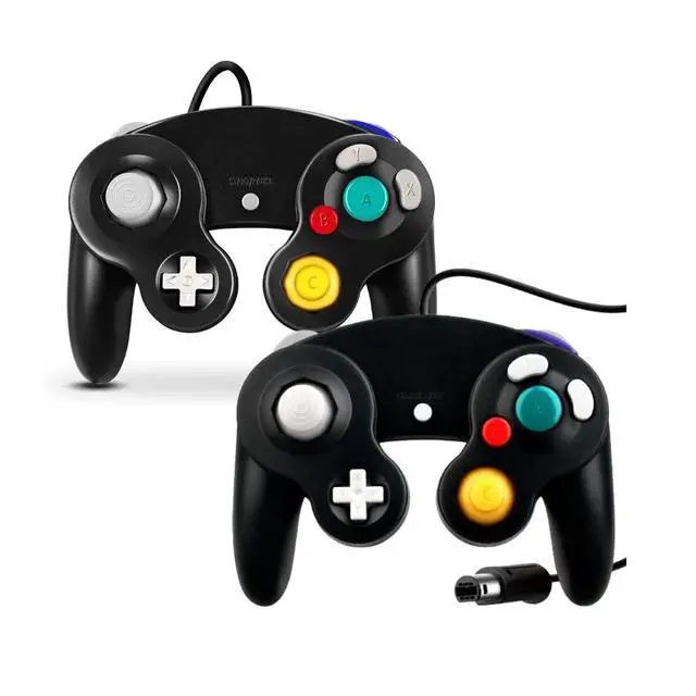 Alt view image 4 of 7 - Nintendo GameCube Game Console Bundle with 2 Retrofam Controllers (Black) & Metroid Prime Game