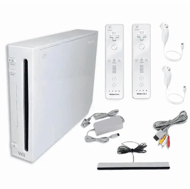 Alt view image 2 of 7 - Nintendo Wii Console White Premium Bundle - Includes Super Mario Galaxy, 2 Remotes & 2 Nunchuks