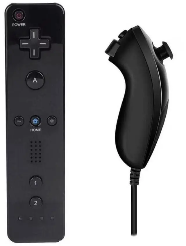 Alt view image 4 of 5 - Nintendo Wii Video Game Console Black Refurbished Bundle for 4 Player Set