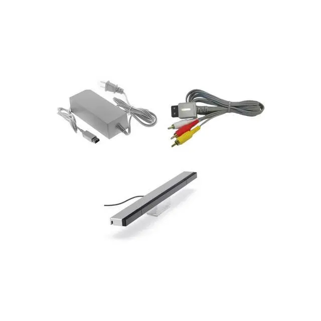 Alt view image 6 of 6 - Nintendo Wii Console 4-Player Bundle Black - Refurbished with 2 Black & 2 White Remotes & Nunchuks