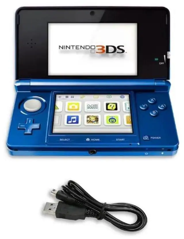 Main image of Nintendo 3DS Handheld Game Console, Cobalt Blue Refurbished Dual-Screen Portable Video Game System