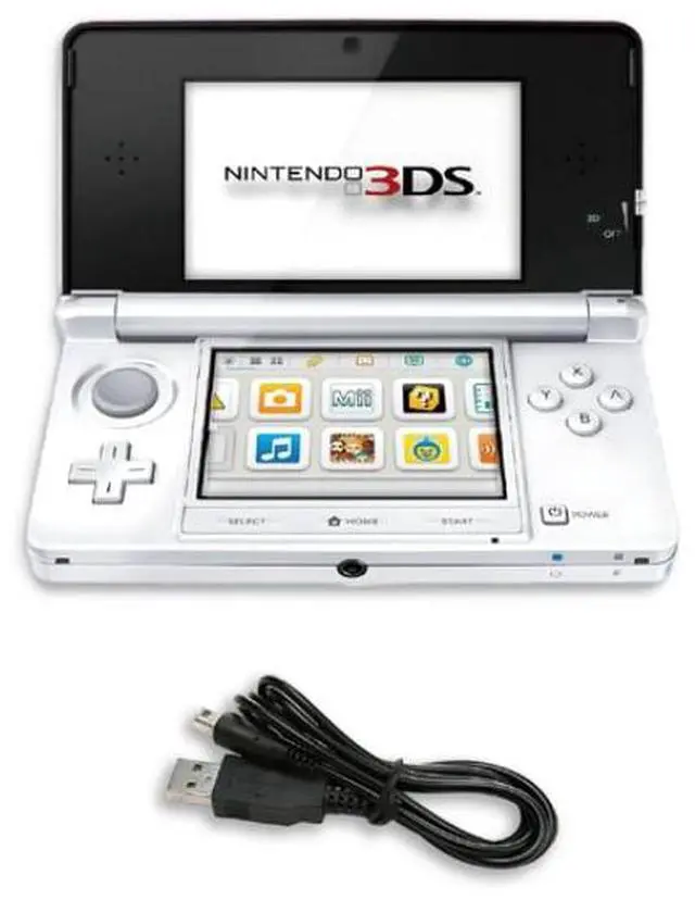 Main image of Nintendo 3DS Handheld Game Console, Ice White Refurbished Dual-Screen Portable Video Game System