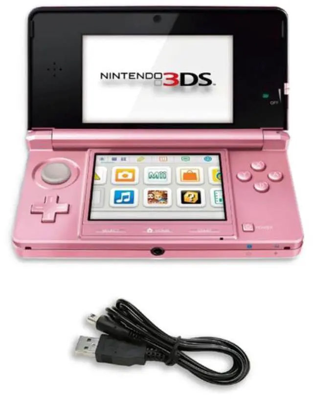 Main image of Nintendo 3DS Handheld Game Console, Pearl Pink Refurbished Dual-Screen Portable Video Game System