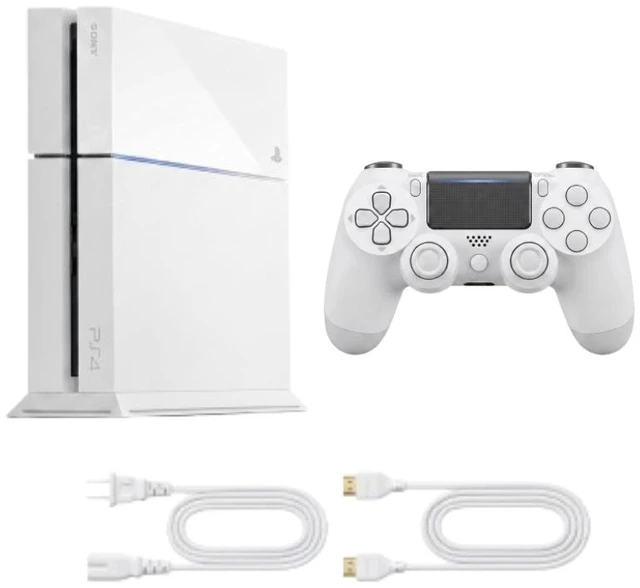 Main image of Sony PlayStation 4 PS4 500GB Gaming Console with Retrofam Controller, Glacier White