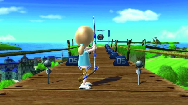 Alt view image 4 of 7 - Nintendo Wii Sports Resort Video Game for Wii Console - 12 MotionPlus Tropical Island Games - Disc Only