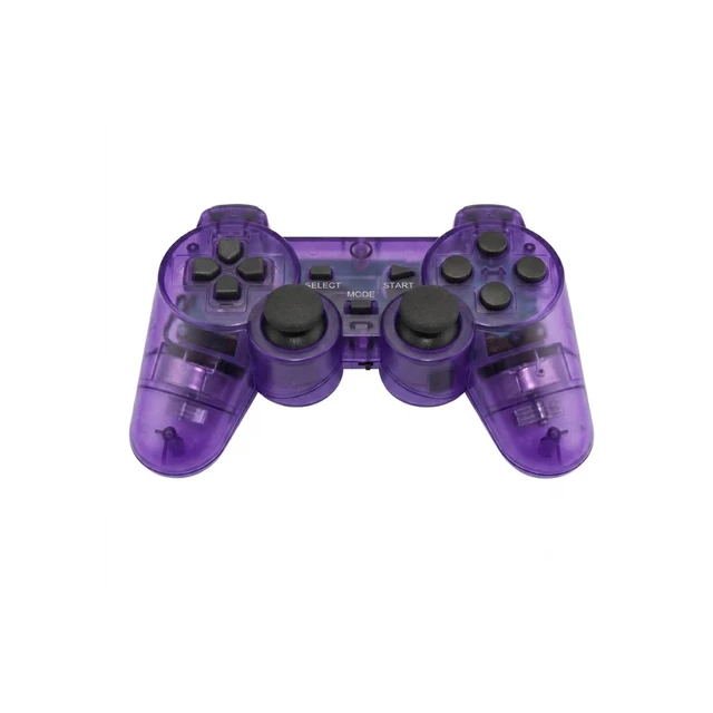 Alt view image 5 of 5 - RetroFam 4 Pack PS2 Controller Wireless for Playstation 2 Game Console, Transparent (Blue + Green + Red + Purple)