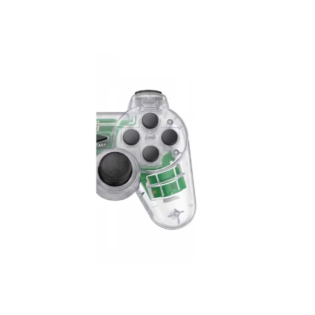 Alt view image 2 of 3 - RetroFam 2 Pack Wired Controller Compatible for PlayStation 2 PS2 Game Console, Transparent