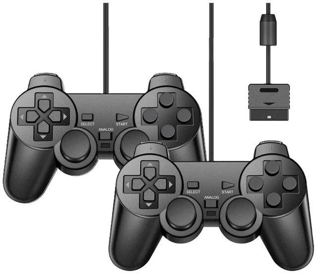Alt view image 2 of 5 - Sony PlayStation 2 PS2 Console System Bundle with 2 Wired Controllers & 128MB Memory Card