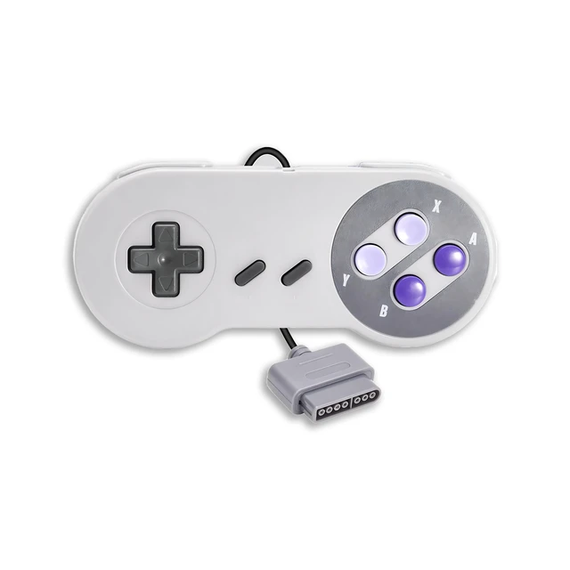 Alt view image 4 of 4 - RETROFAM Wired Game Controller for Super Nintendo SNES - 2 Pack