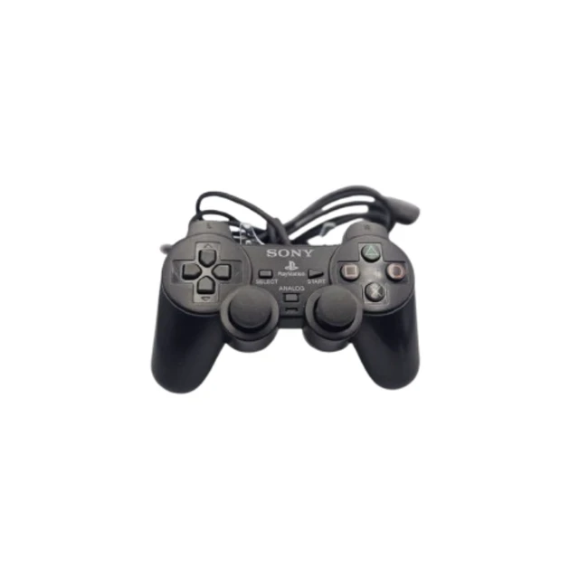Alt view image 2 of 5 - Sony Original PS2 DualShock 2 Controller OEM - Official Wired Analog Gamepad for PlayStation 2 Console (Charcoal Black)