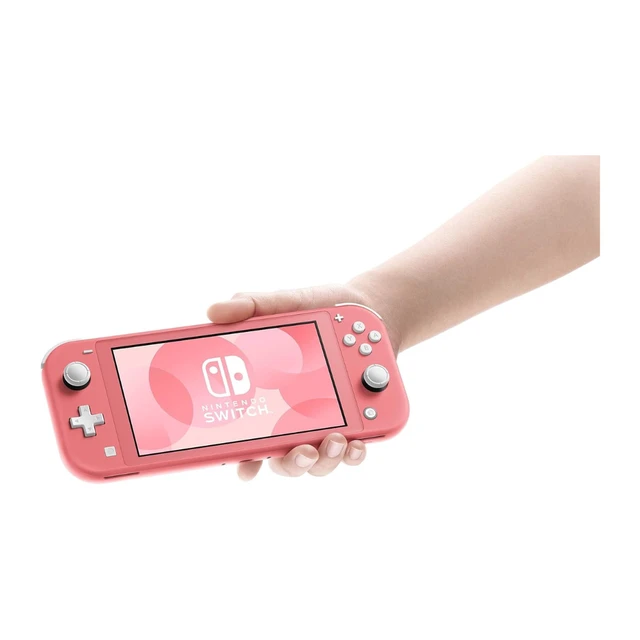 Alt view image 4 of 6 - Nintendo Switch Lite Handheld Gaming Console, Coral Pink, with 2 RetroFam Wireless Pro Controllers and Charger Bundle