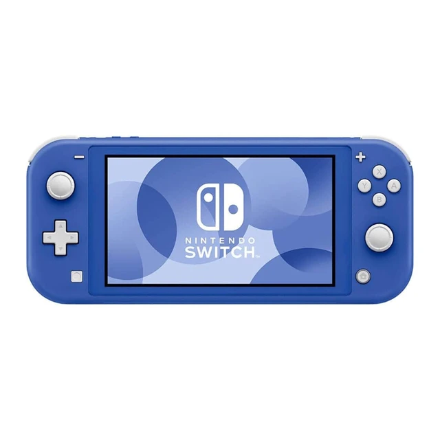 Alt view image 2 of 6 - Nintendo Switch Lite Handheld Gaming Console, Blue, with 2 RetroFam Wireless Pro Controllers and Charger Bundle