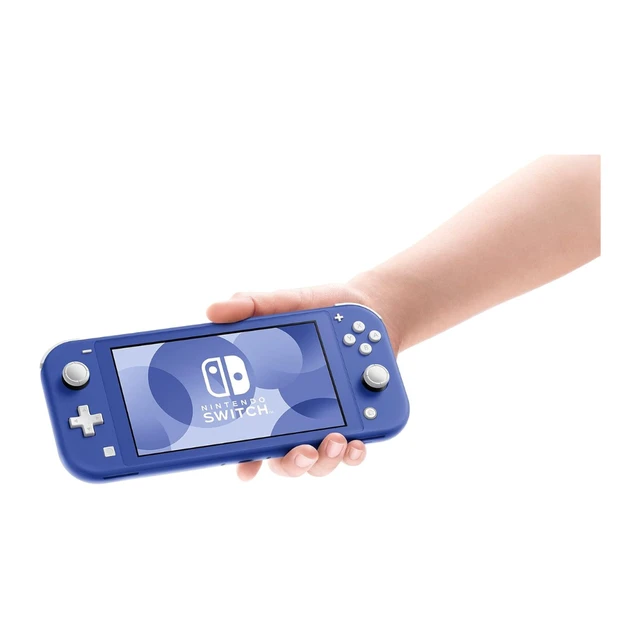 Alt view image 4 of 6 - Nintendo Switch Lite Handheld Gaming Console, Blue, with 2 RetroFam Wireless Pro Controllers and Charger Bundle