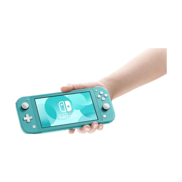 Alt view image 3 of 5 - Nintendo Switch Lite Handheld Gaming Console, Turquoise, with 2 RetroFam Wireless Pro Controllers and Charger Bundle