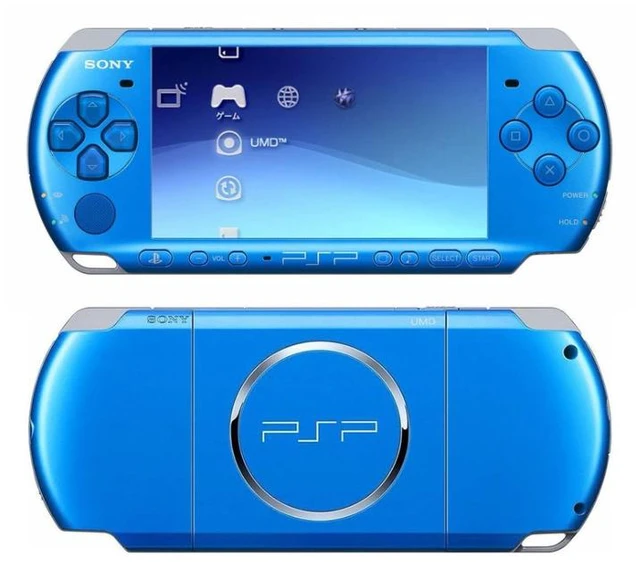 Alt view image 4 of 5 - Sony PlayStation Portable PSP 3000 Handheld Console Blue 8GB Memory Card Included