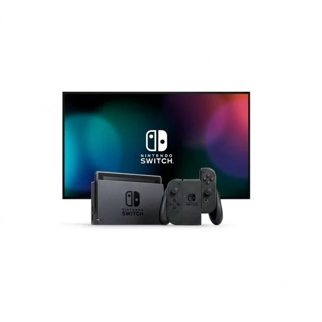 Alt view image 4 of 6 - Nintendo Switch 32GB Gaming Console Bundle - Includes Black Joy-Cons plus 2-Pack RetroFam Switch Pro Controller