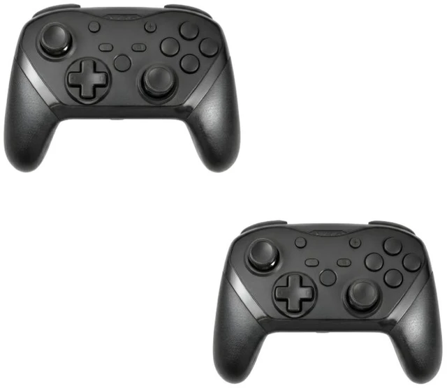 Alt view image 5 of 6 - Nintendo Switch 32GB Gaming Console Bundle - Includes Black Joy-Cons plus 2-Pack RetroFam Switch Pro Controller