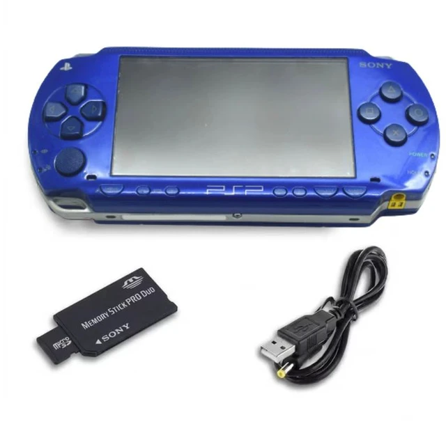 Main image of Sony PSP 1000 Handheld Gaming Console Blue with 8GB Memory Card & Cable